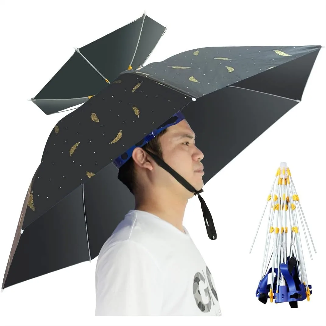 Golf Umbrella Large - Katlanabilir Ayarlanabilir Şemsiye Şapka, 37.4
