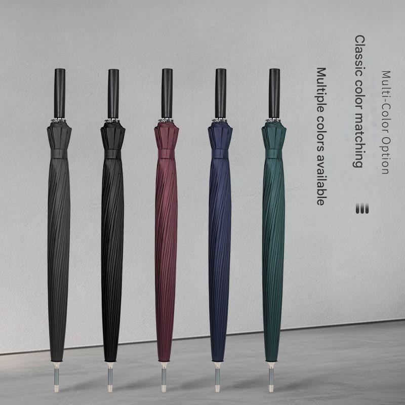 Golf Umbrella Large - ﻿ 24 Çerçeveli Güçlendirilmiş Siyah Yapışkanlı