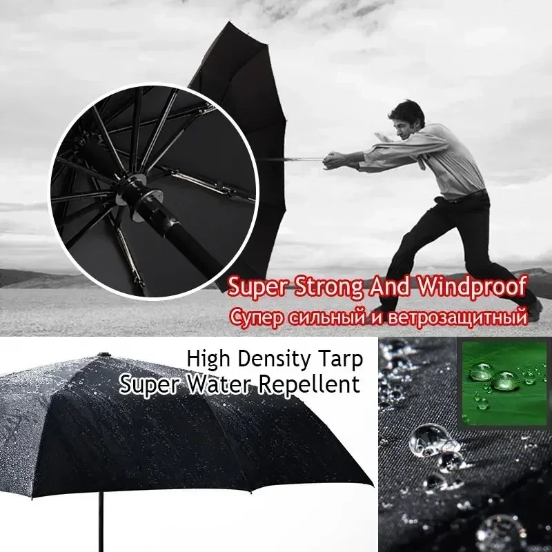 Lüks Ters Şemsiye Erkek Ahşap  - Golf Umbrella Large incelemesi ve fiyatı